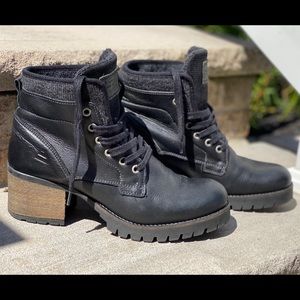 Bull Boxer Black Leather Boots